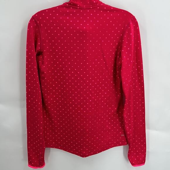 Nike Pro  Dri Fit Women's Pink Print Half Zip Pullover Activewear Top Medium - Picture 9 of 16